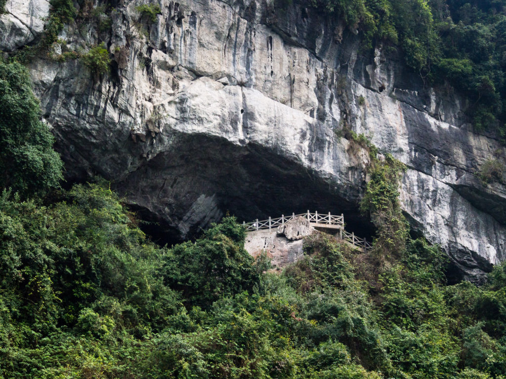Entrance to Sung Sot cave in Halong Bay, Vietnam