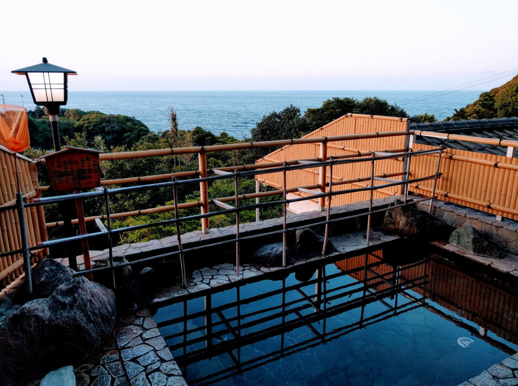 Ashizuri Kokusai Hotel, outdoor hot spring bath with ocean view