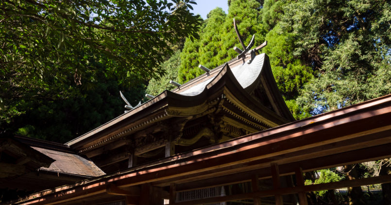 Kokuzo shrine in Aso (Kumamoto prefecture, Kyushu)